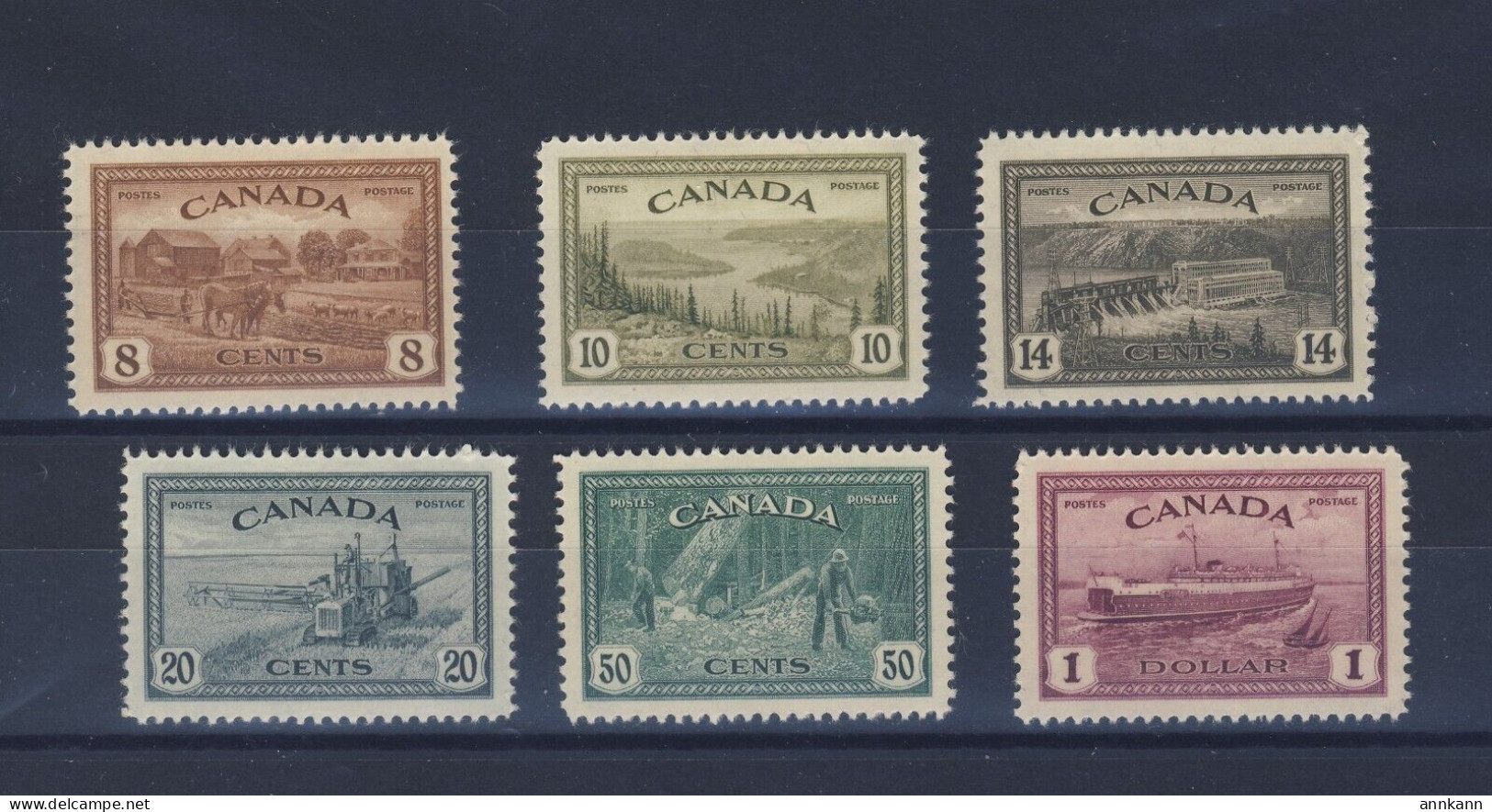 6x MH Canada Peace Issue Stamp Set #268 To #273 MH VF Guide Value = $85.00 - Unused Stamps