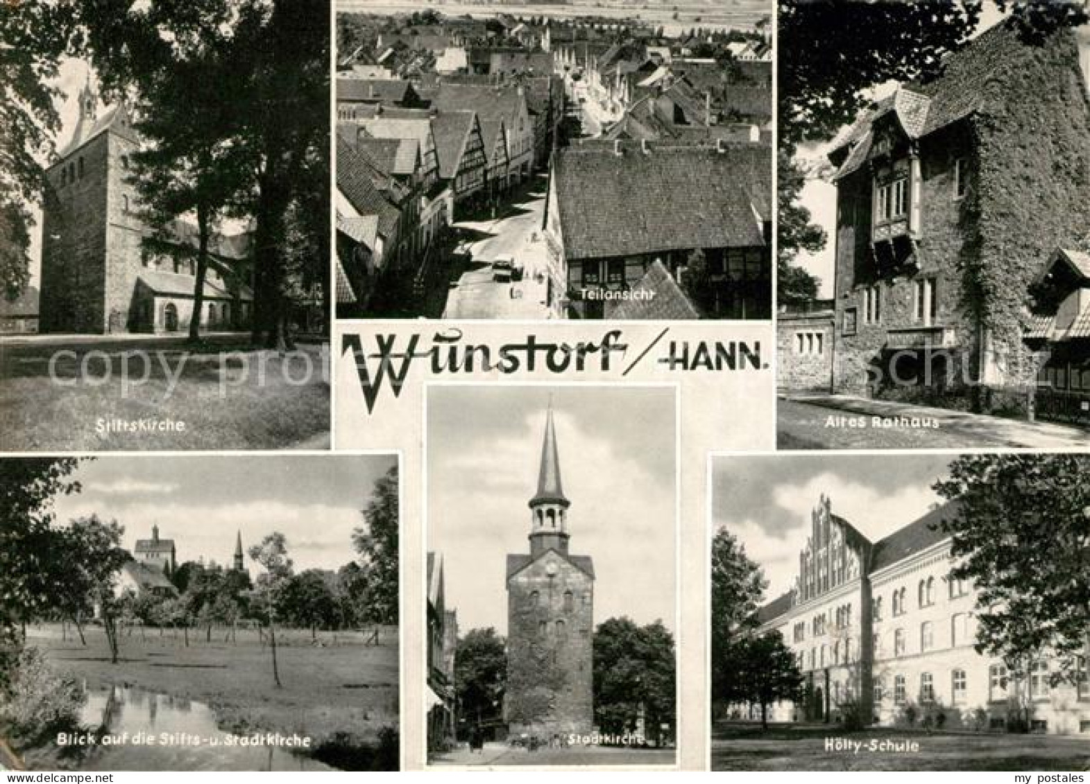 73036711 Wunstorf Stiftskirche Altes Rathaus Stadtkirche Hoelly Schule Wunstorf - Steinhude