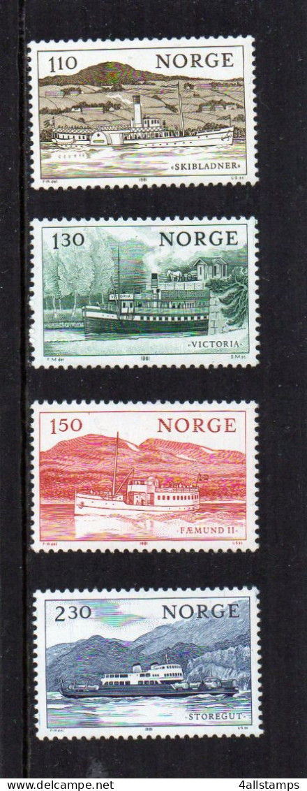 1981 Noorwegen Yv N° 797/800 ** : MNH, Postfris, Postfrisch , Neuf Sans Charniere - Nuevos
