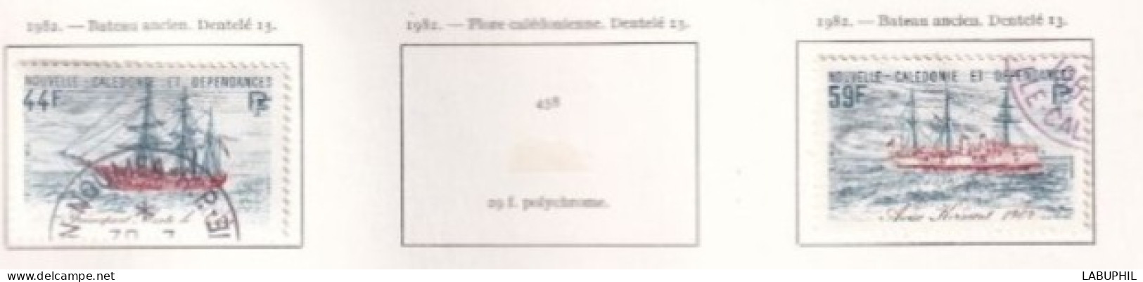 NOUVELLE CALEDONIE Dispersion D'une Collection Oblitéré Used  1982 Bateaux - Usados