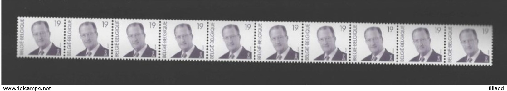 Belgie R86** Strook Van 10 - Coil Stamps