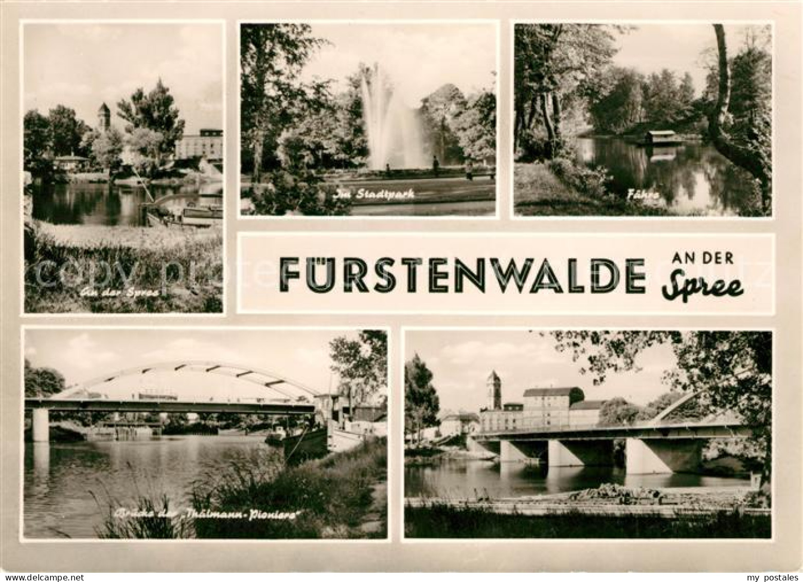 73036556 Fuerstenwalde Spree Stadtpark Faehre Bruecke Thaelmann Pioniere Fuerste - Fürstenwalde