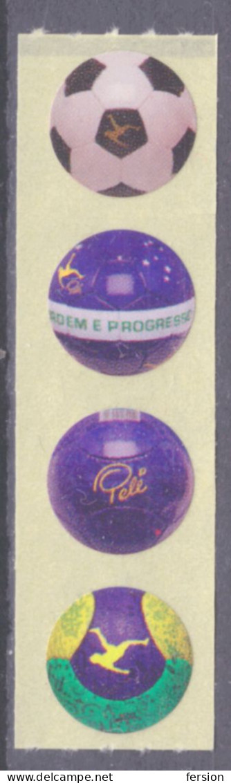 Self Adhesive LABEL VIGNETTE Hungary 2014 Brasil Pelé Football Soccer BALL Trading Stamp Voucher Coupon FIFA World Cup - 2014 – Brasil