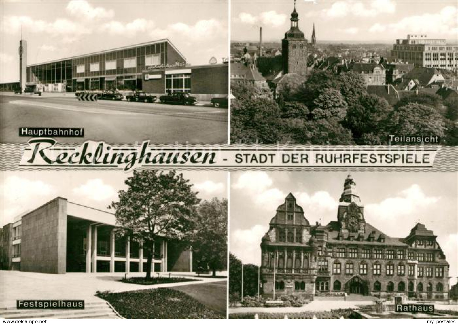 73036413 Recklinghausen Westfalen Hauptbahnhof Festspielhaus Rathaus Recklinghau - Recklinghausen
