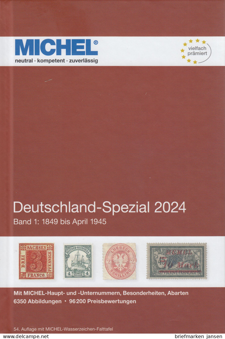 Michel Katalog Deutschland Spezial 2024 Band 1, 54. Auflage - Allemagne