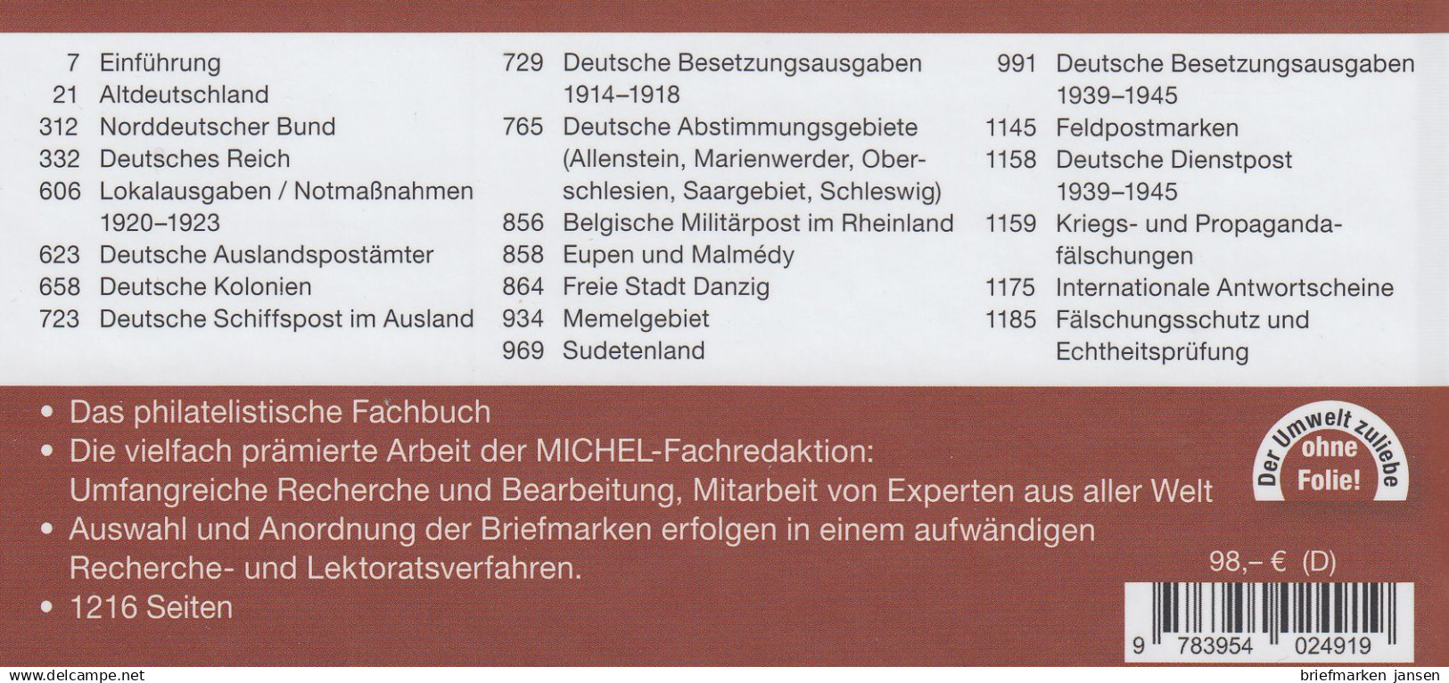 Michel Katalog Deutschland Spezial 2024 Band 1, 54. Auflage - Germany