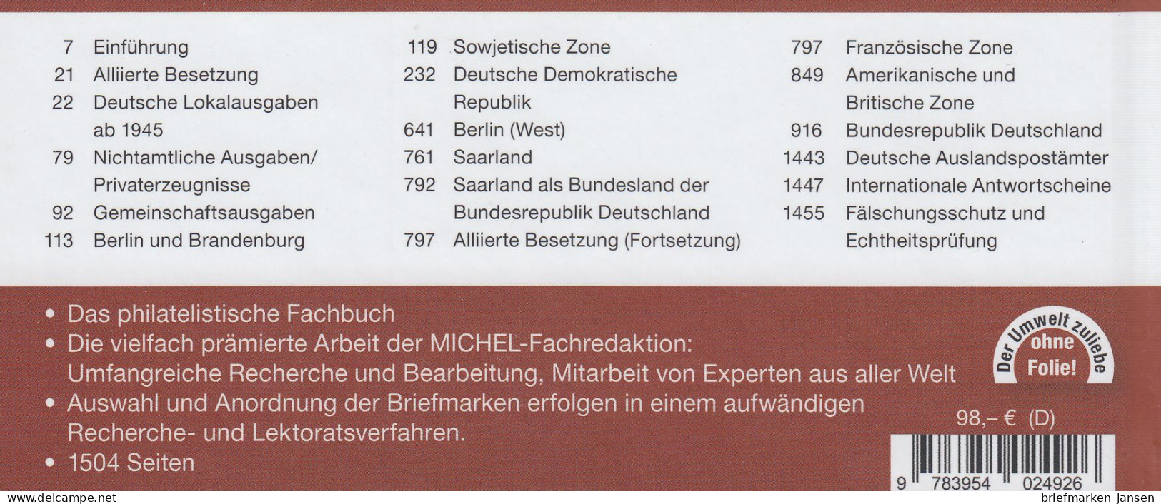Michel Katalog Deutschland Spezial 2024 Band 2, 54. Auflage - Allemagne