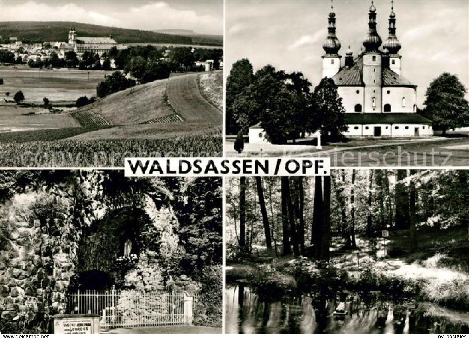 73036352 Waldsassen Kloster Panorama Lourdesgrotte  Waldsassen - Waldsassen