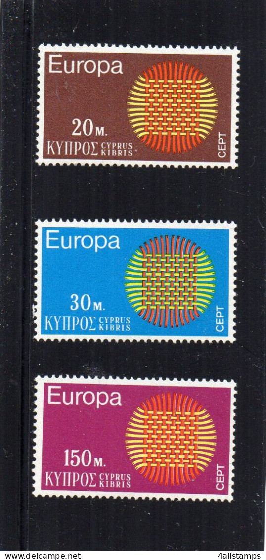 1970 Zypern Mi N° 332/334 ** : MNH, Postfris, Postfrisch , Neuf Sans Charniere - 1970