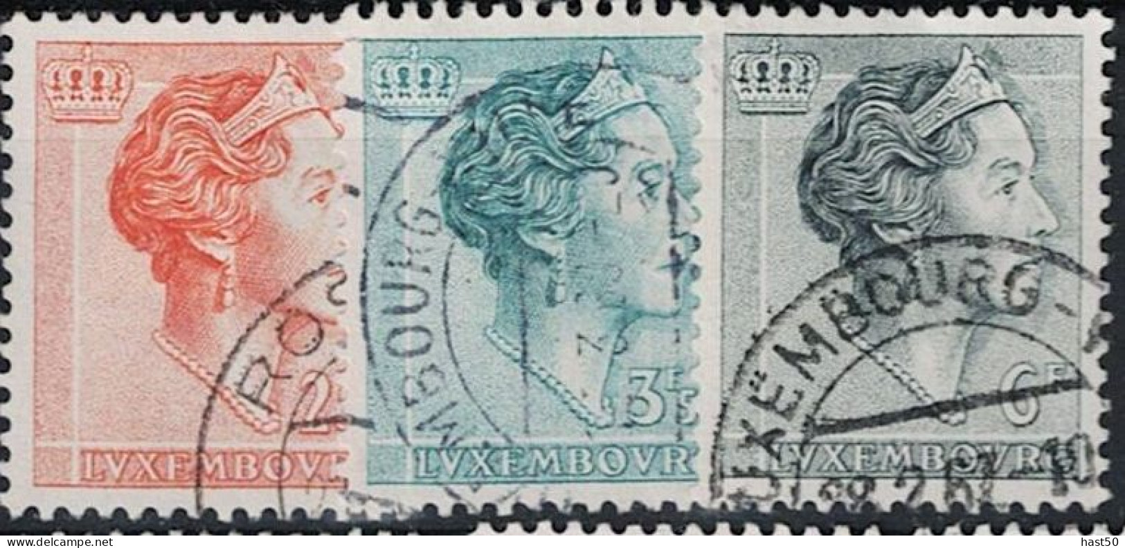 Luxemburg - Großherzogin Charlotte " Typ Diadem" (MiNr: 690/2) 1964 - Gest Used Obl - Gebruikt