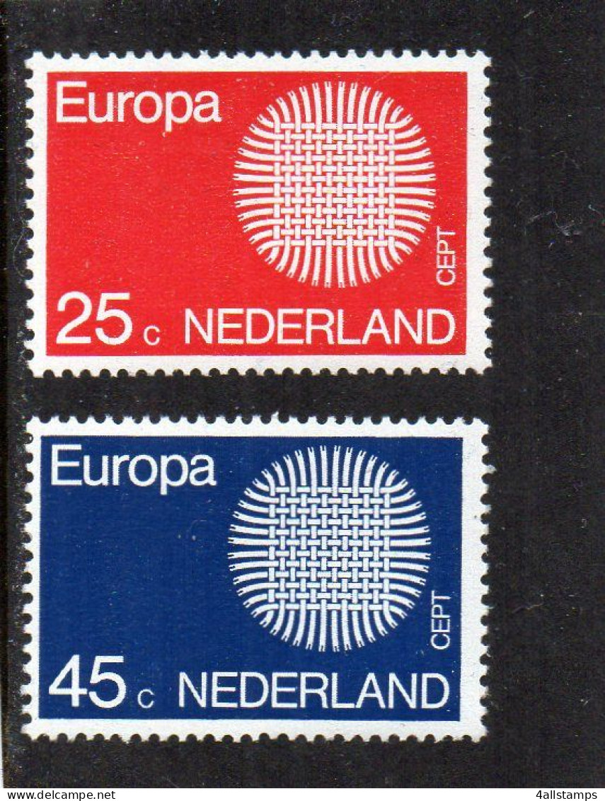 1970 Nederland Mi N°942/943 : ** MNH, Postfris, Postfrisch , Neuf Sans Charniere - 1970