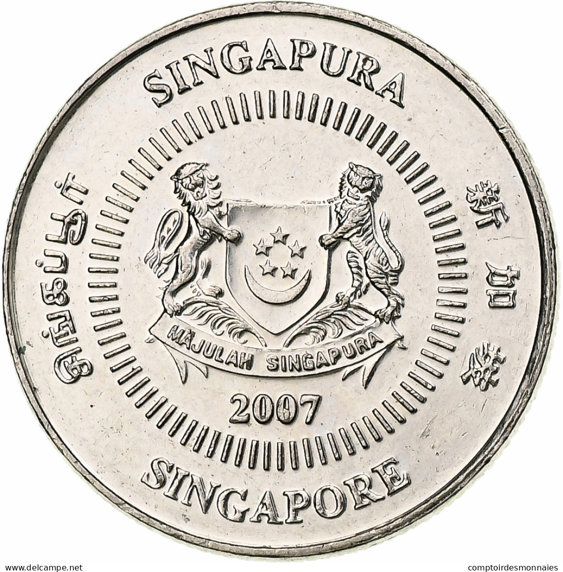 Singapour, 10 Cents, 2007 - Singapour