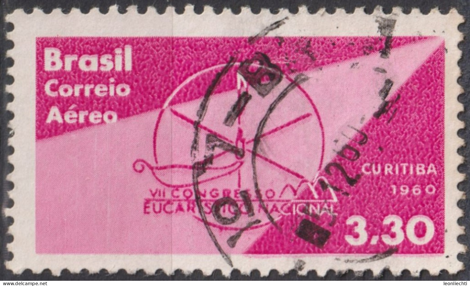 1960 Brasilien AEREO ° Mi:BR 983, Sn:BR C99, Yt:BR PA87, 7th Eucharistic Congress - Luchtpost