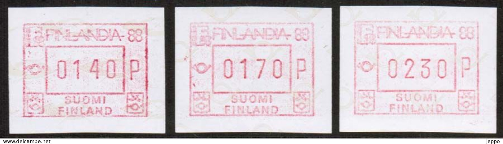 1986 Finland ATM Michel 2,  Set  **. - Machine Labels [ATM]