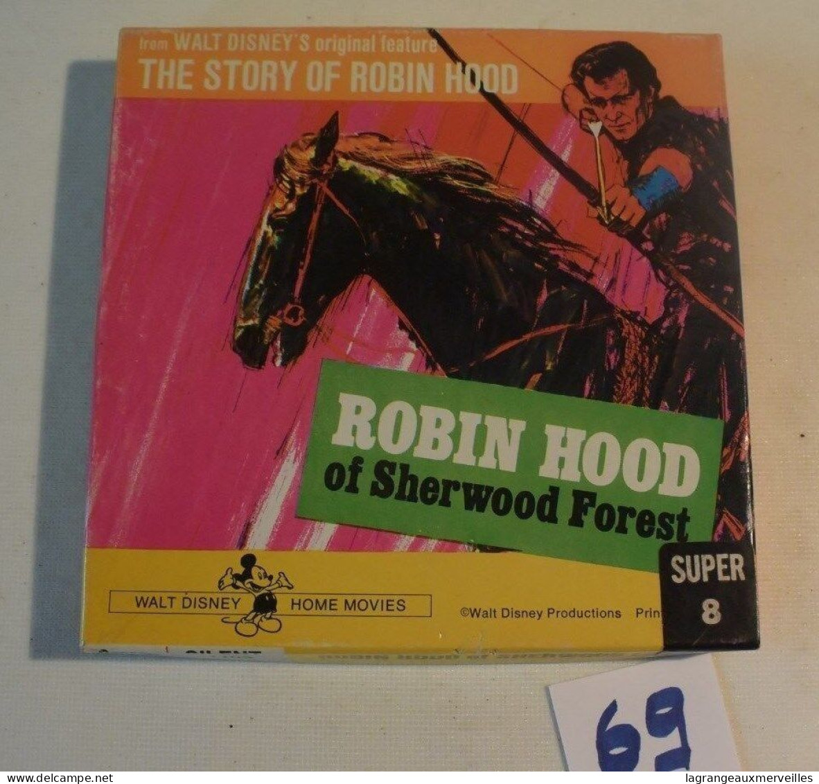 C69 Bande SUPER 8 - Walt Disney - Robin Hood Of Sherwood Forest - Film - Bobine - Bobines De Films: 35mm - 16mm - 9,5+8+S8mm