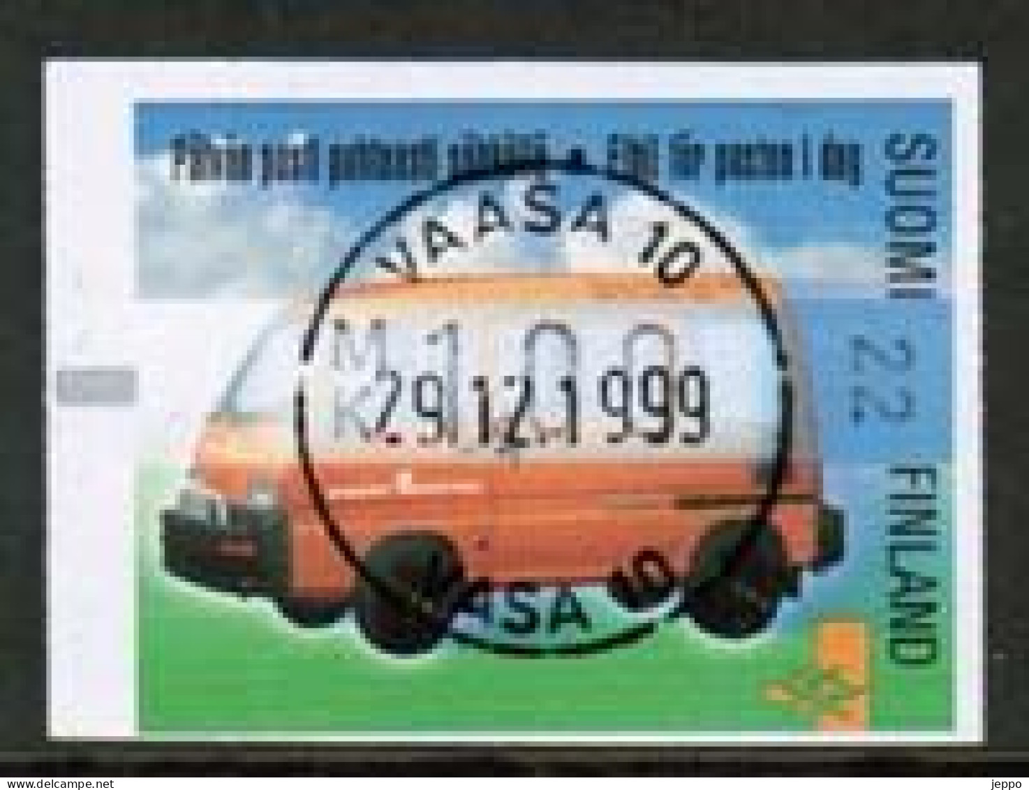 1999 Finland ATM Michel 33, Electric Post Car Fine Used Label. - Machine Labels [ATM]