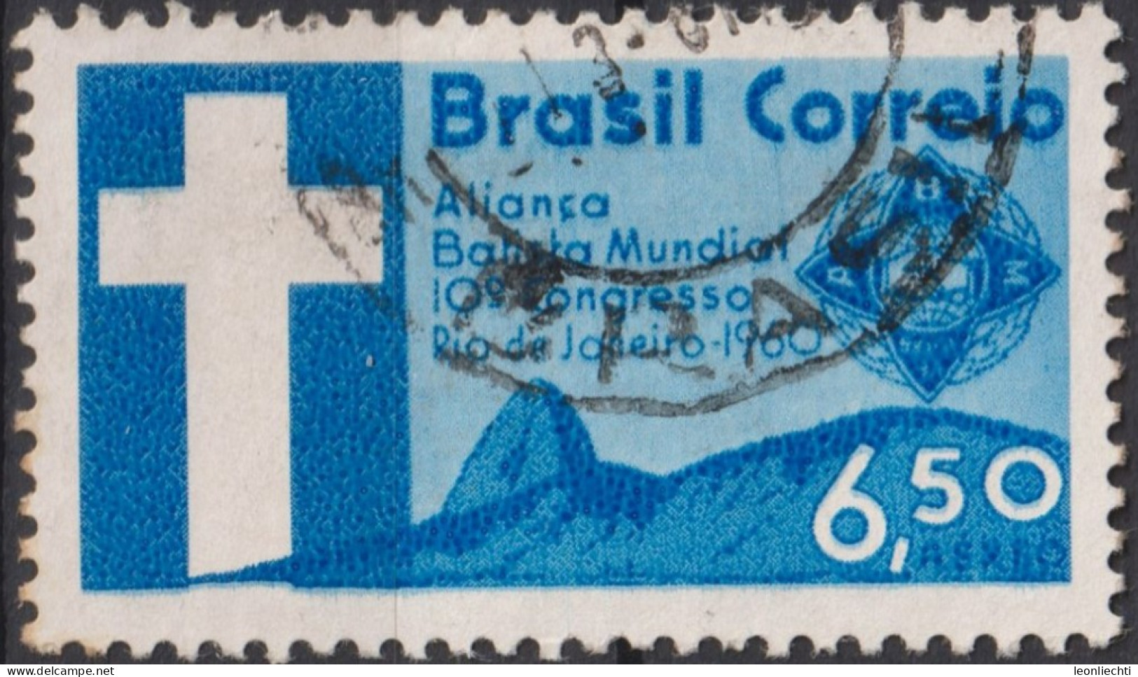 1960 Brasilien AEREO ° Mi:BR 984, Sn:BR C100, Yt:BR PA88, 10th Baptist World Congress - Gebruikt