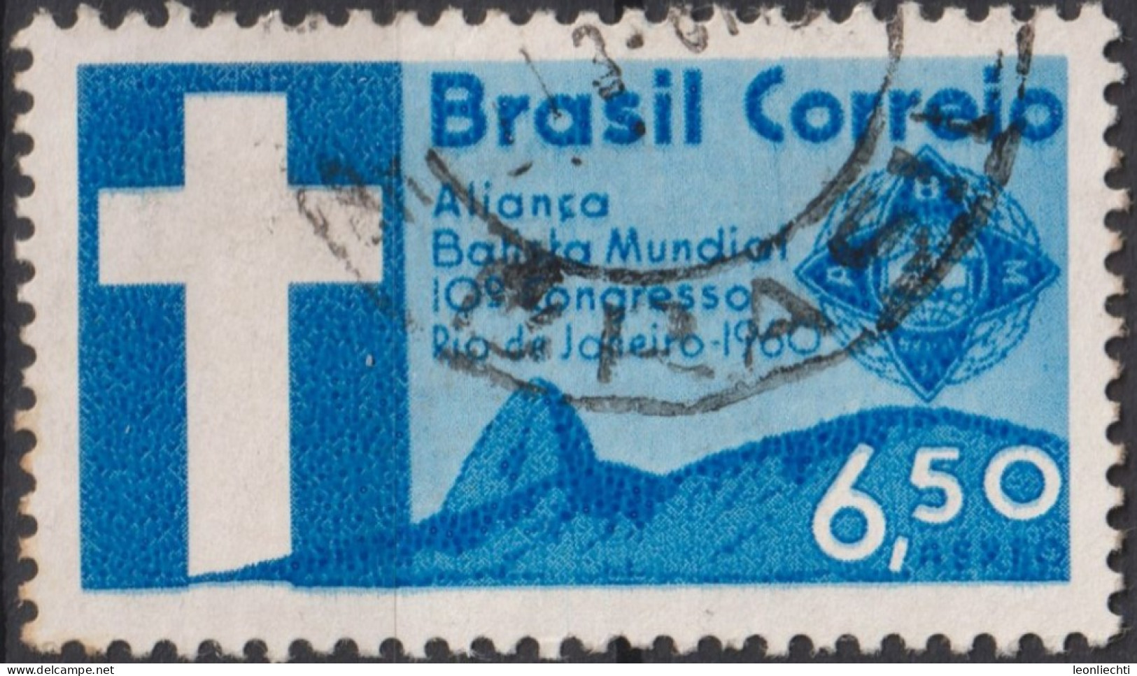 1960 Brasilien AEREO ° Mi:BR 984, Sn:BR C100, Yt:BR PA88, 10th Baptist World Congress - Usados
