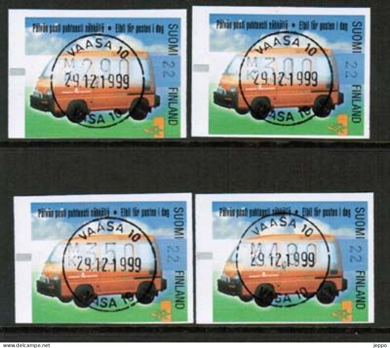 1999 Finland ATM Michel 33, Electric Post Car Fine Used Set. - Timbres De Distributeurs [ATM]