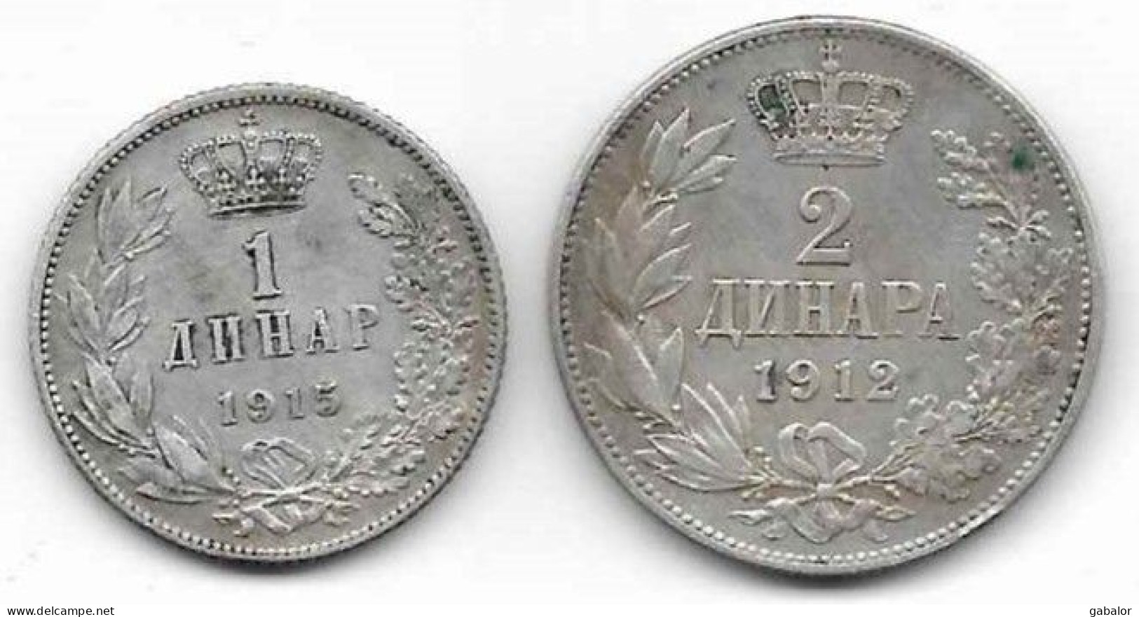 Serbie - 1 Et 2 Dinar - Serbia