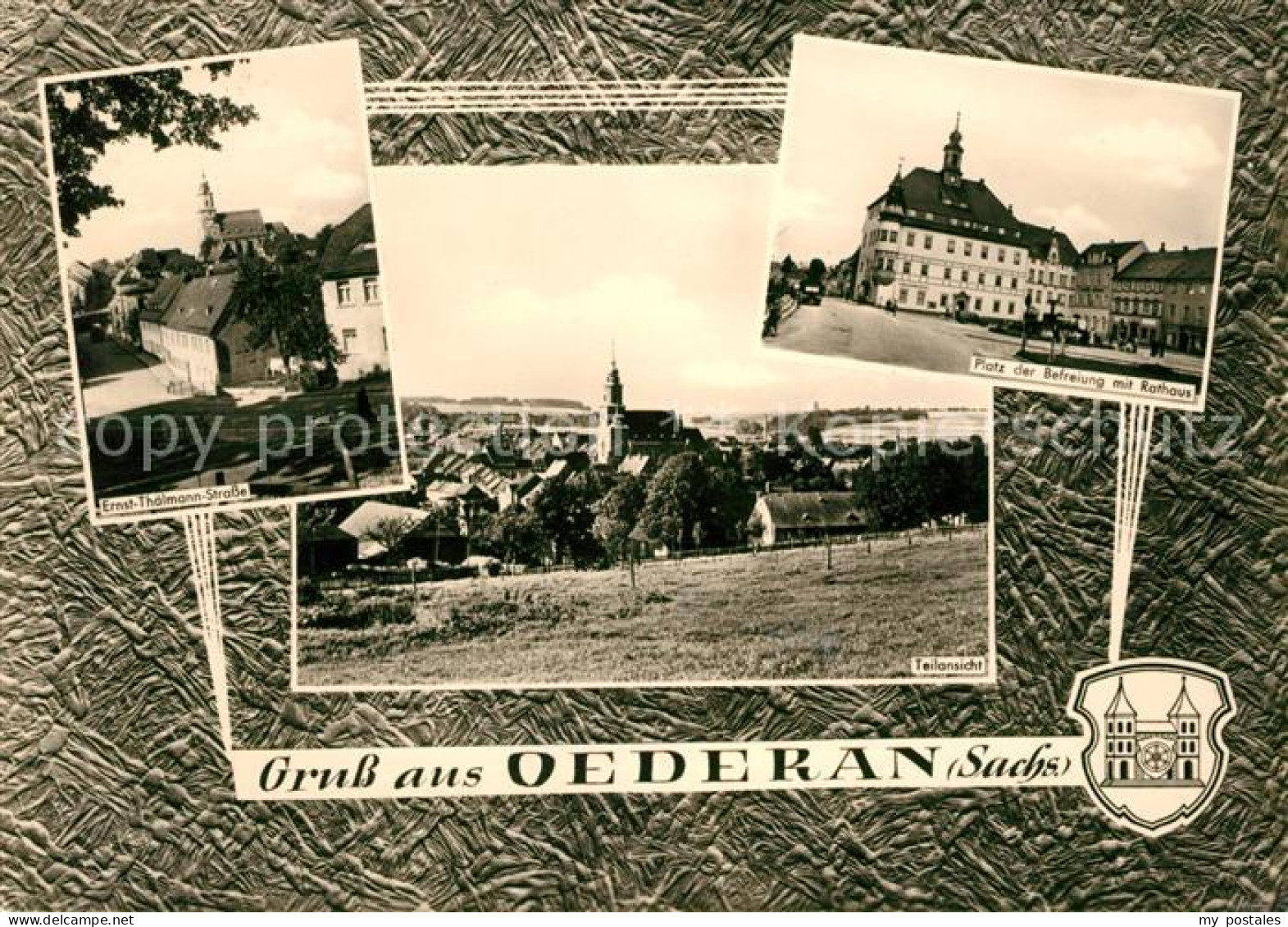 73034134 Oederan Ernst Thaelmann Strasse Platz Der Befreiung Rathaus Panorama Oe - Oederan