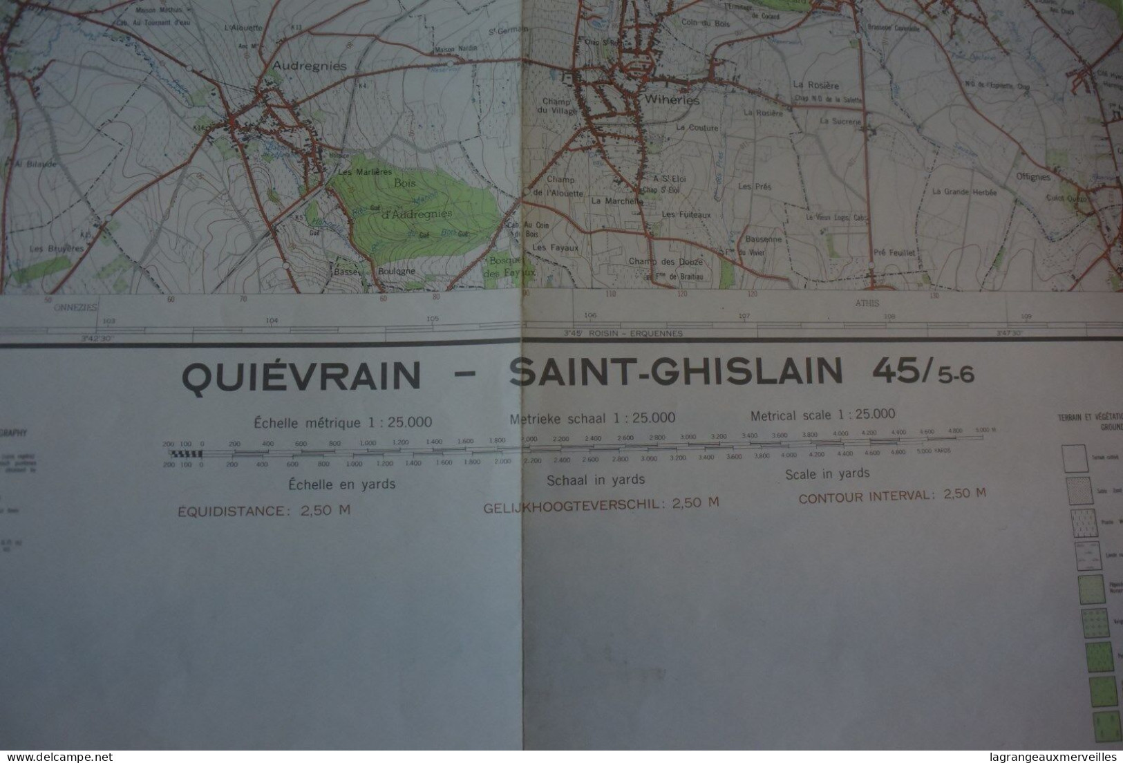 C69 Carte Belgique - Hainaut - Saint Ghislain - 1/25.000. - Cartes Topographiques