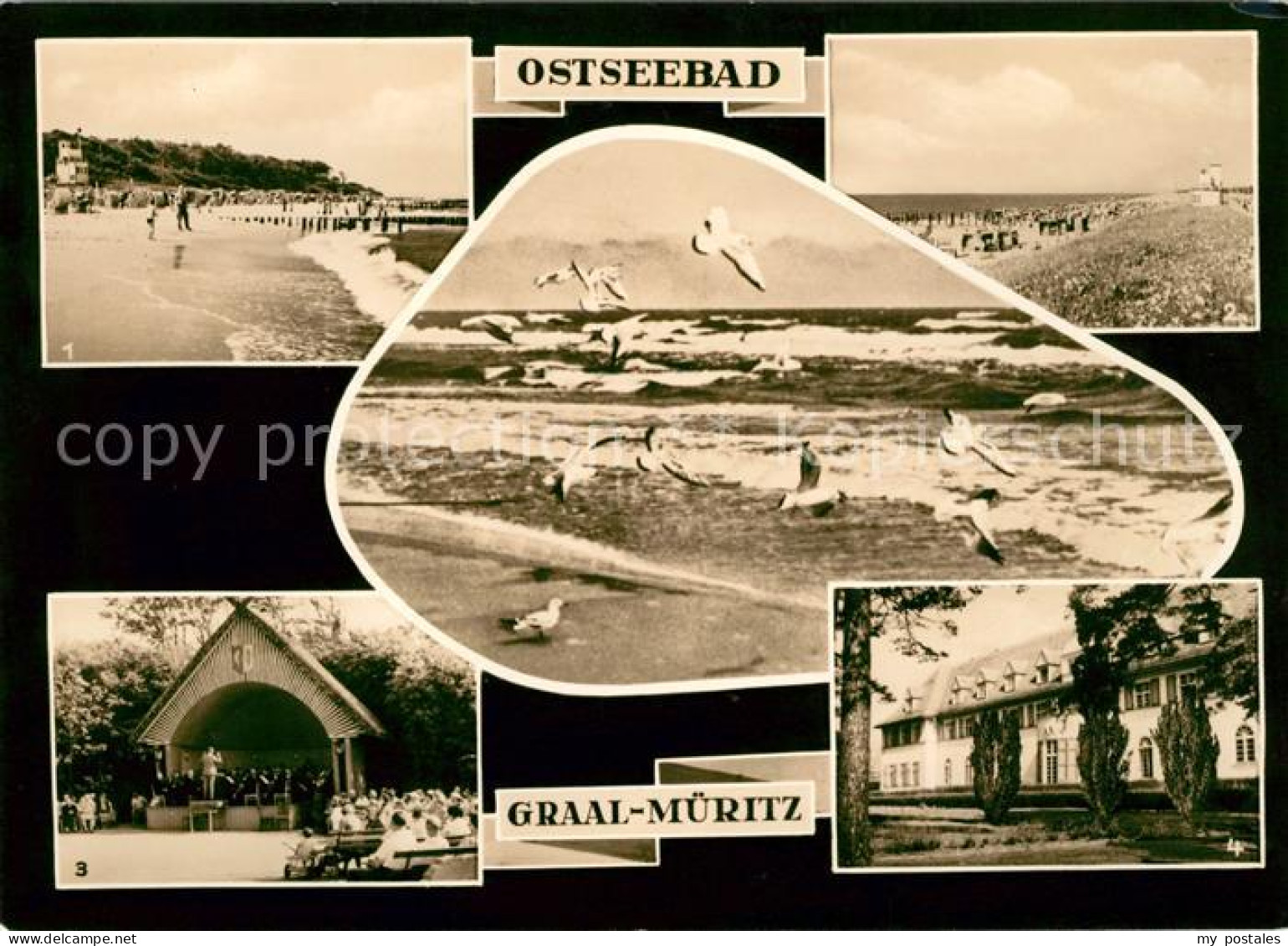 73034014 Graal-Mueritz Ostseebad Strand Kurkonzert Kreislaufsanatorium Assmann G - Graal-Müritz