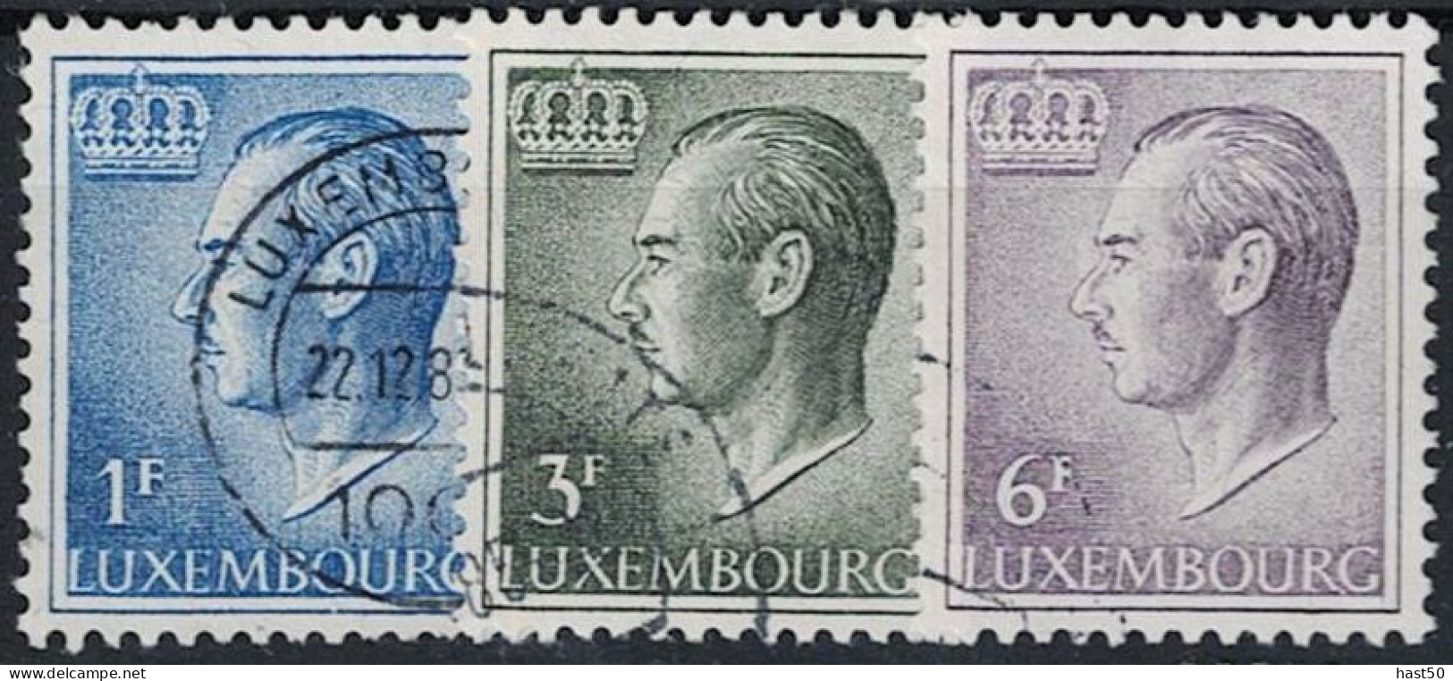 Luxemburg - Großherzog Jean "Typ Büste" (MiNr: 711/3ya) 1974 - Gest Used Obl - Used Stamps