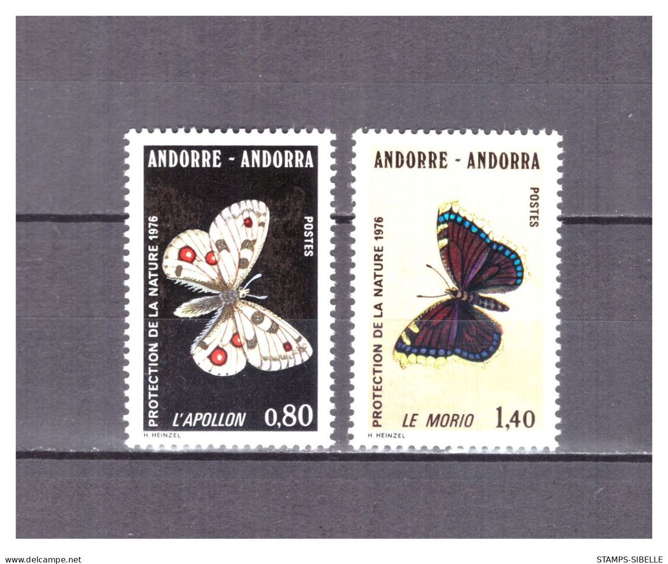 ANDORRE   . N°  258 / 259  . PAIRE PAPILLONS     NEUVE   . **  .SUPERBE  . - Nuevos