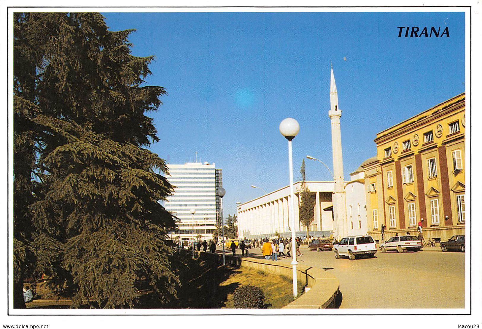 ALBANIE - TIRANA - COLONNE - VOITURES - TIMBRE - Albanie