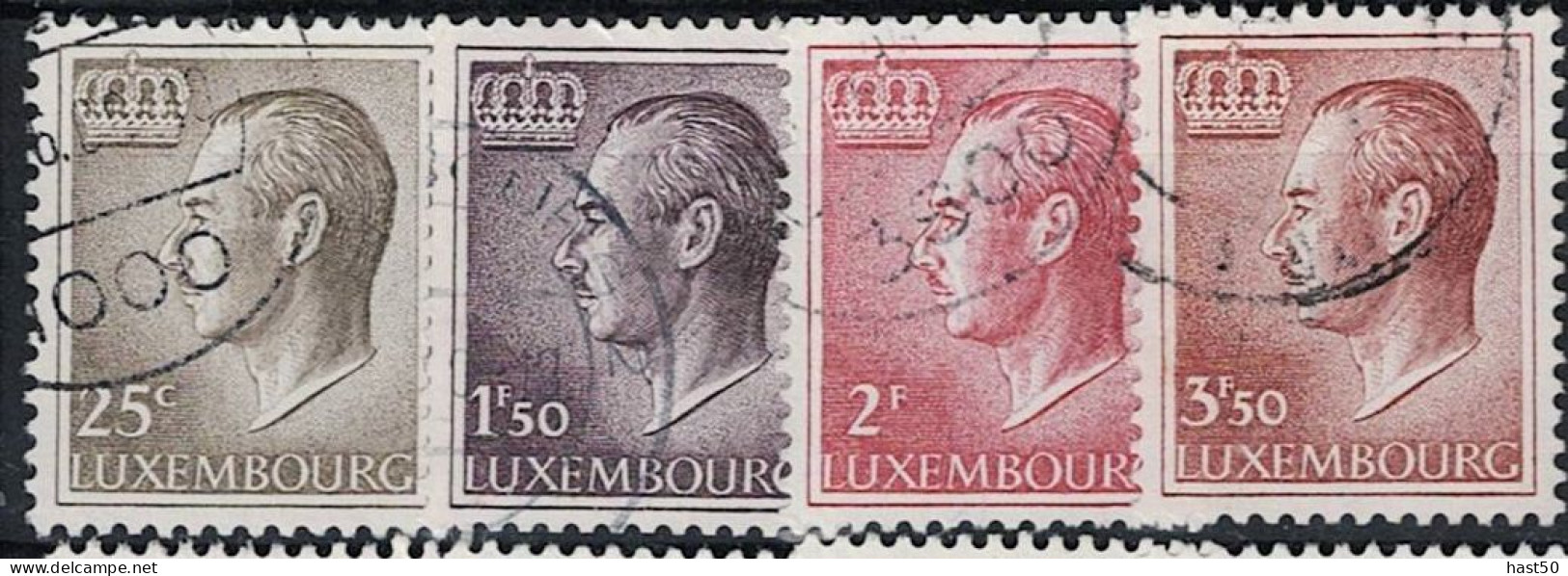 Luxemburg - Großherzog Jean "Typ Büste" (MiNr: 725/8x) 1966 - Gest Used Obl - Used Stamps