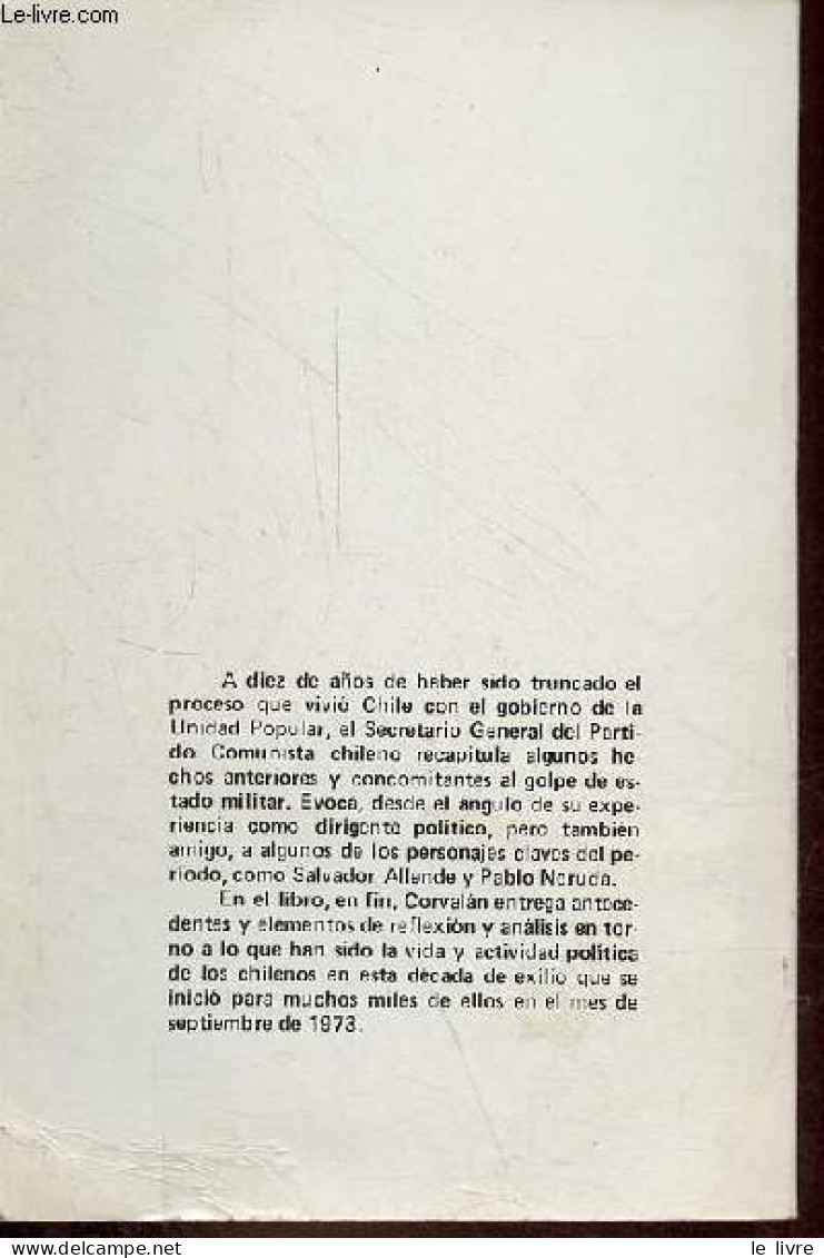 Santiago Moscu Santiago Apuntes Del Exilio - Coleccion Cronicas Y Testimonios. - Corvalan Luis - 1983 - Culture