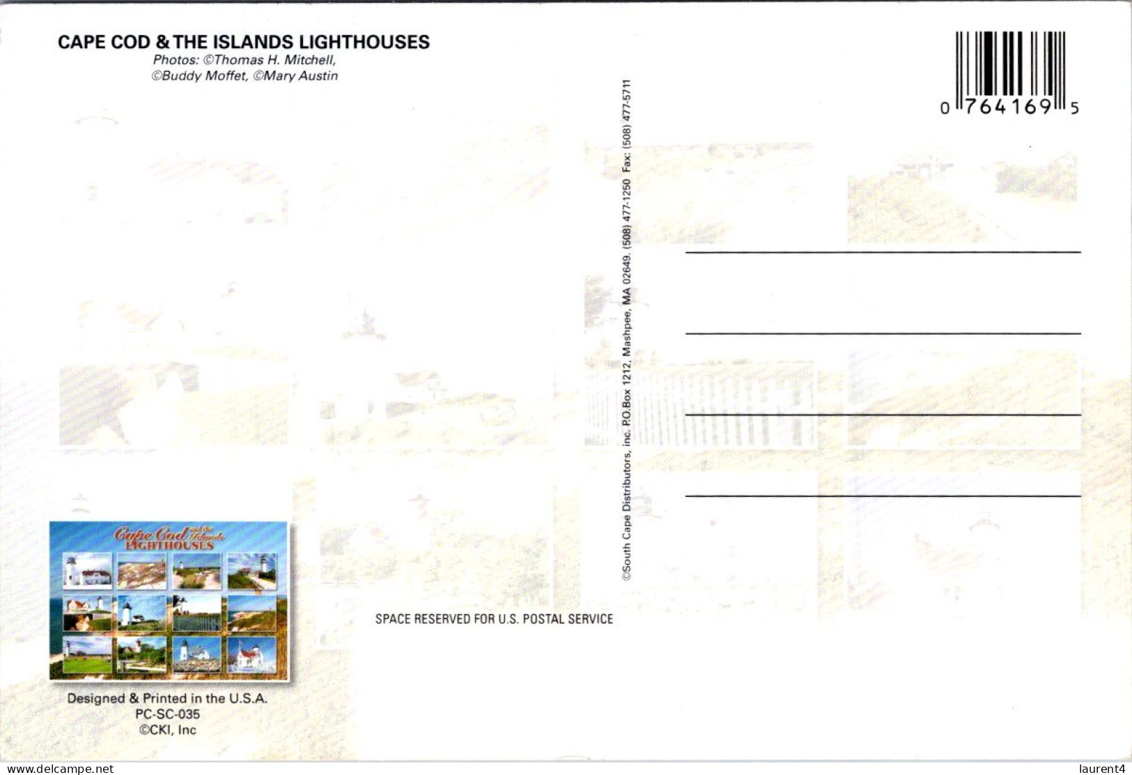 7-3-2024 (2 Y 21) USA (posted To Australia 2024 / No Stamp)  Cape Cod Lighthouses / Phare - Lighthouses