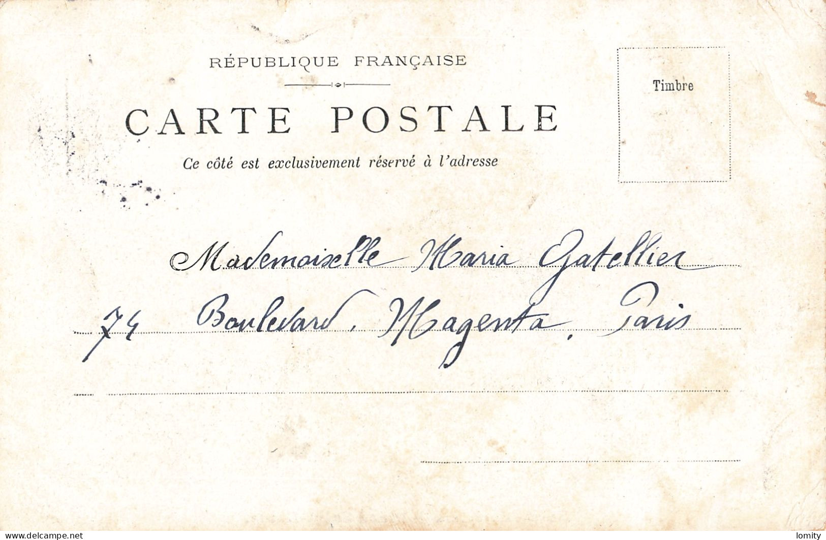 89 Saint Valerien Place Saint Louis CPA Attelage Cachet 1904 - Saint Valerien