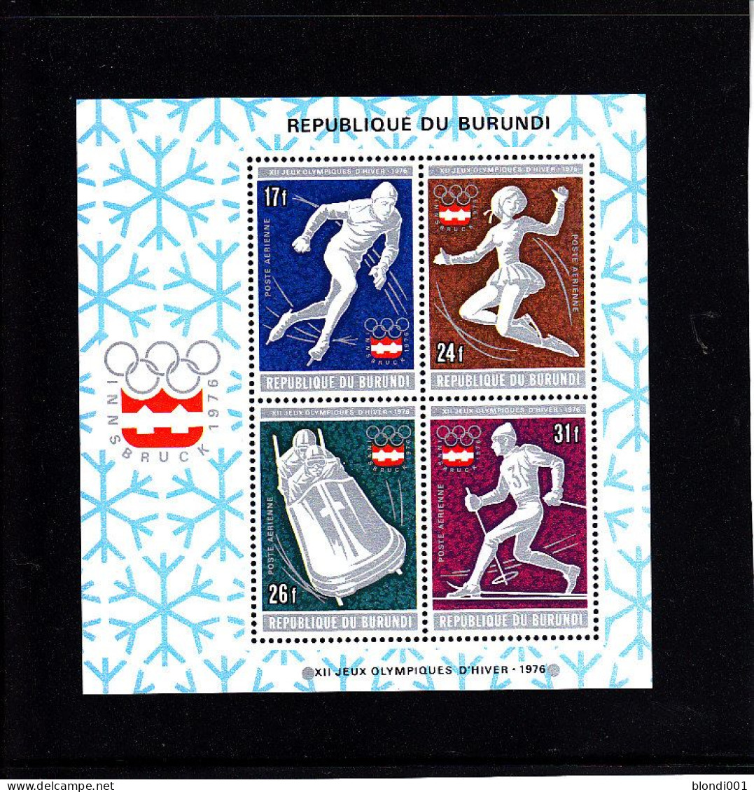 Olympics 1976 - Bob - BURUNDI - Sheet Perf. MNH - Hiver 1976: Innsbruck