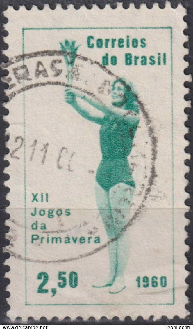 1960 Brasilien ° Mi:BR 991, Sn:BR 911, Yt:BR 696, Iliana Maria Borer Opening The Spring Games - Used Stamps