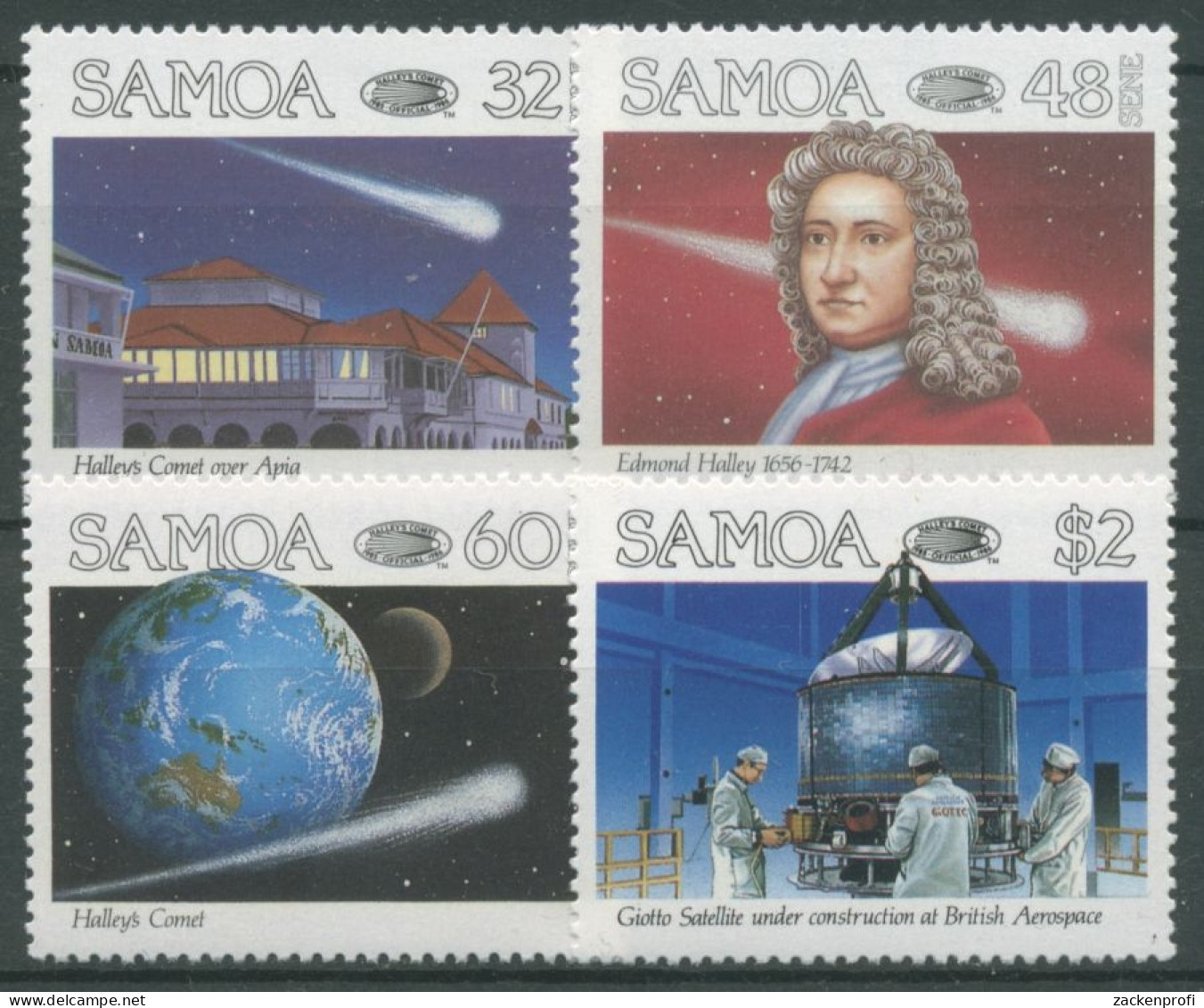 Samoa 1986 Halleyscher Komet 586/89 Postfrisch - Samoa