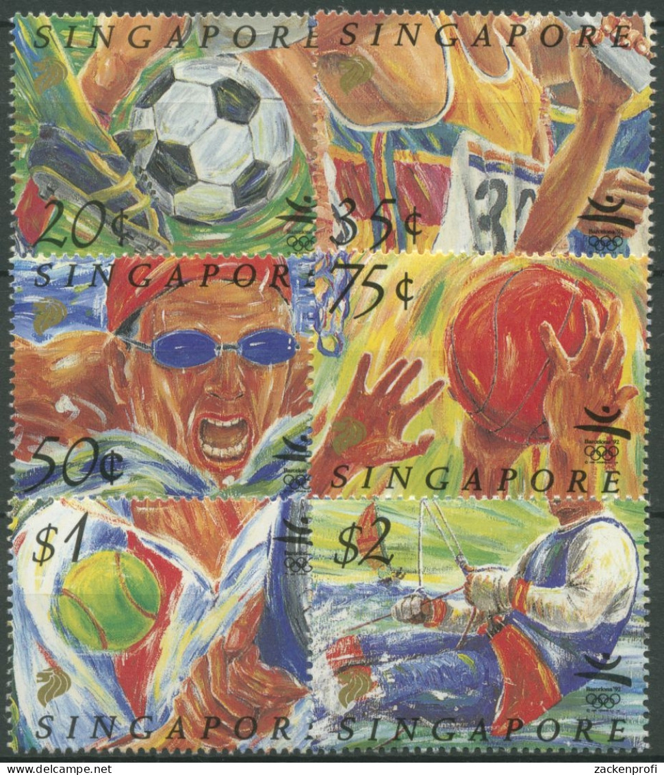 Singapur 1992 Olympische Sommerspiele Barcelona 652/57 Postfrisch - Singapore (1959-...)