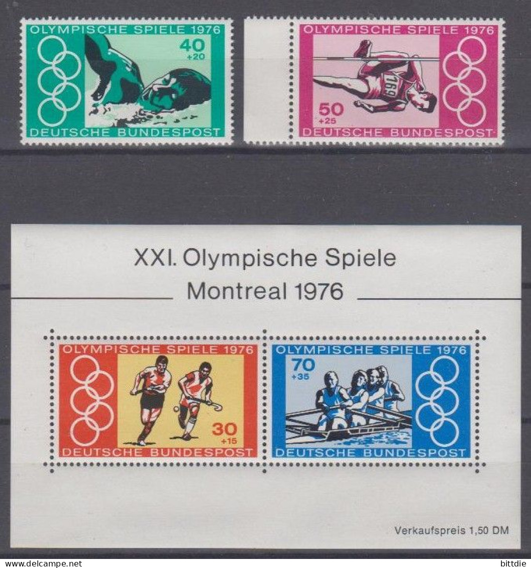 Olympia'76 , BRD 886/87 + Bl.12 , Xx   (8814) - Sommer 1976: Montreal