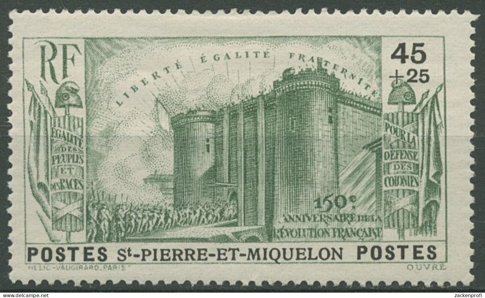 Saint-Pierre Et Miquelon 1939 Französische Revolution 194 Mit Falz - Unused Stamps