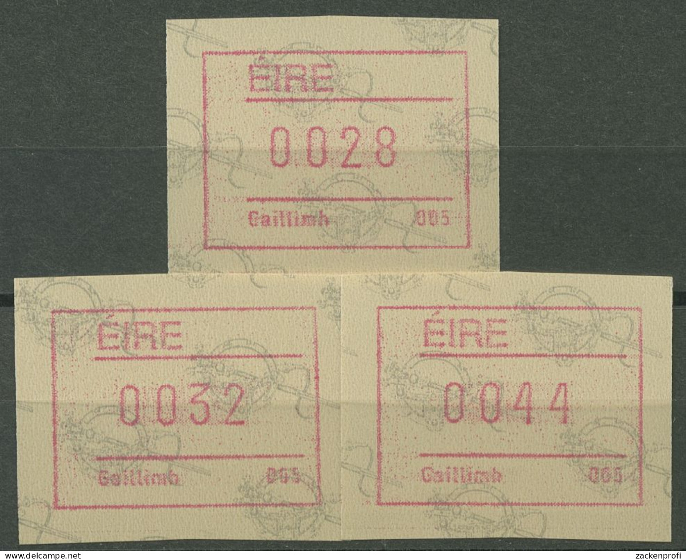 Irland Automatenmarken 1992 Versandstellensatz Automat 005 ATM 4.5 S1 Postfrisch - Franking Labels