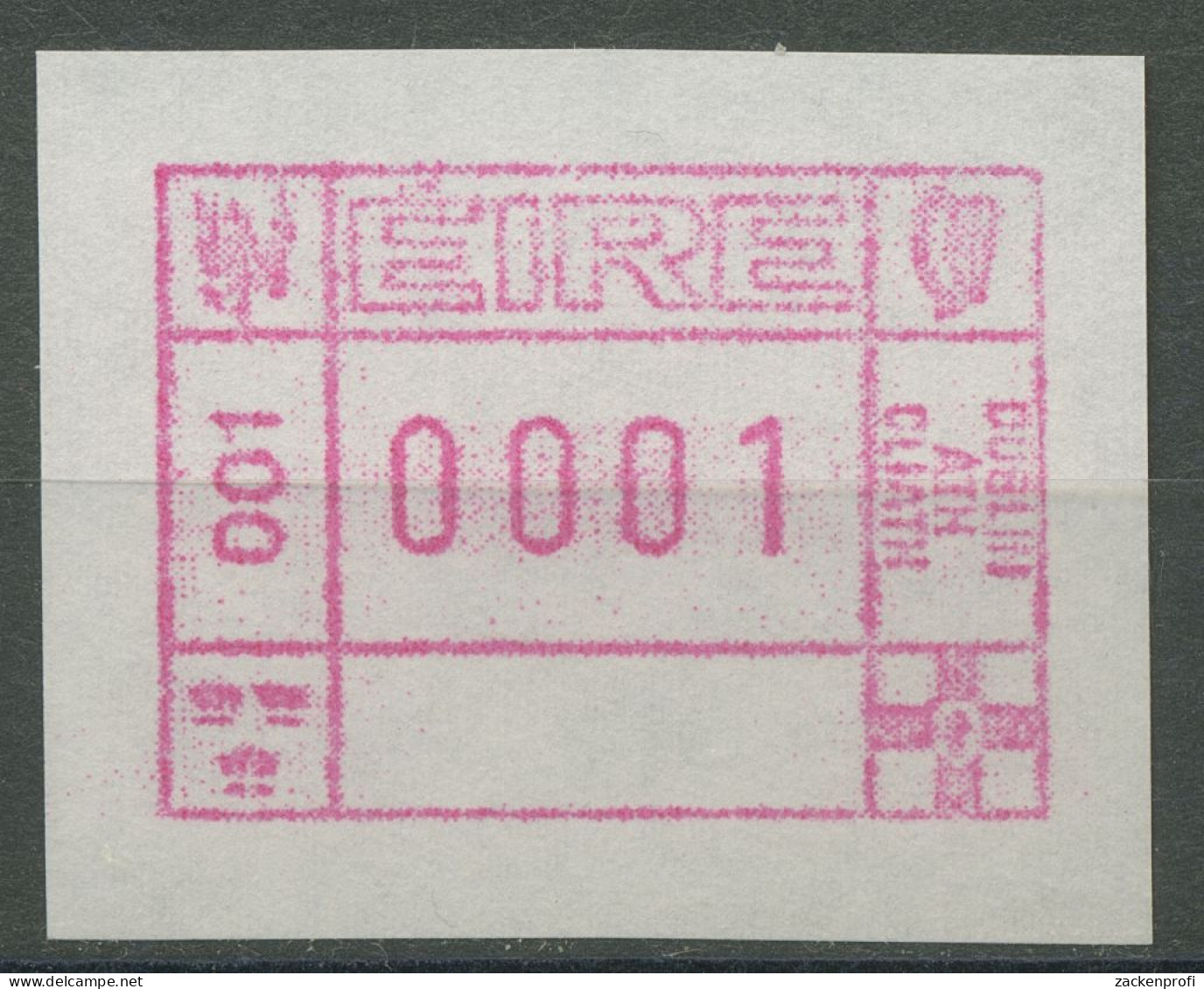 Irland Automatenmarken 1990 Freimarke Einzelwert ATM 1 Postfrisch - Vignettes D'affranchissement (Frama)