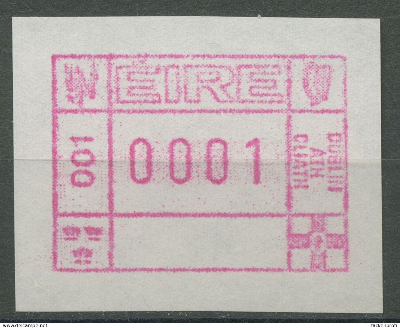 Irland Automatenmarken 1990 Freimarke Einzelwert ATM 1 Postfrisch - Franking Labels