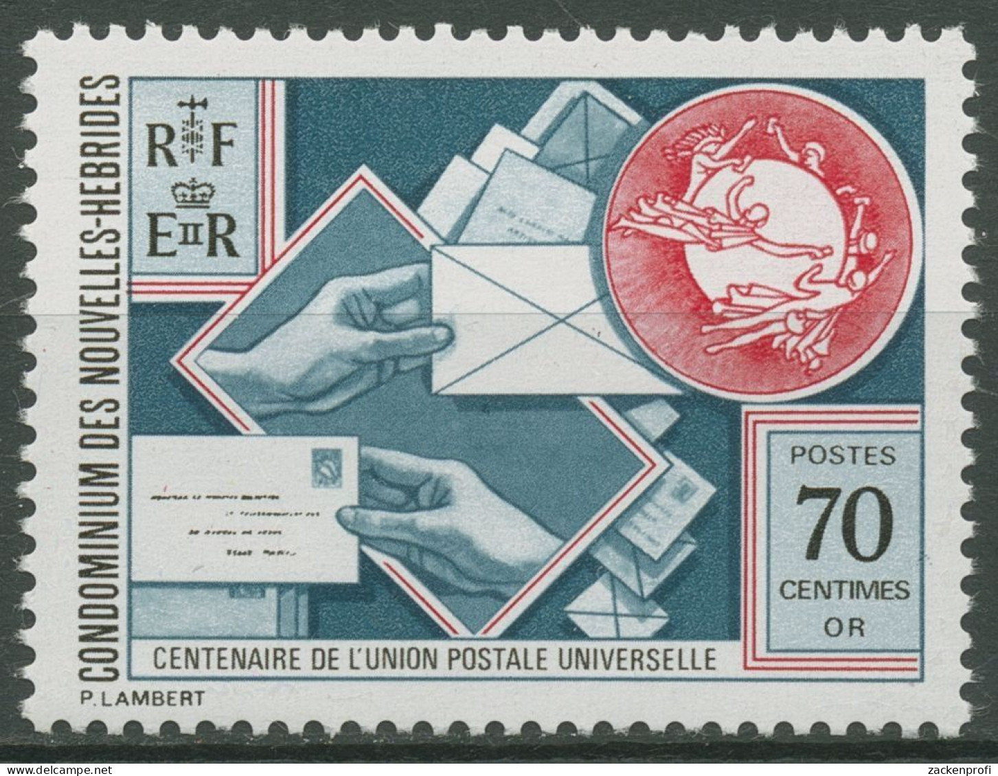 Neue Hebriden 1974 100 Jahre Weltpostverein UPU 400 Postfrisch - Neufs