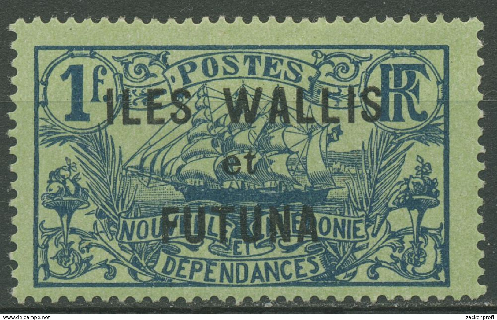 Wallis Und Futuna 1920 Marke Neukaled. Mit Aufdruck 15 Mit Falz, Haftstellen - Ongebruikt