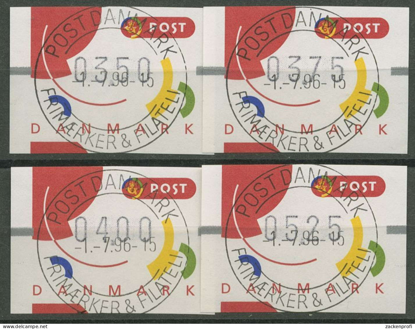 Dänemark ATM 1995 Segmente Portosatz ATM 2 S2 Gestempelt - Machine Labels [ATM]