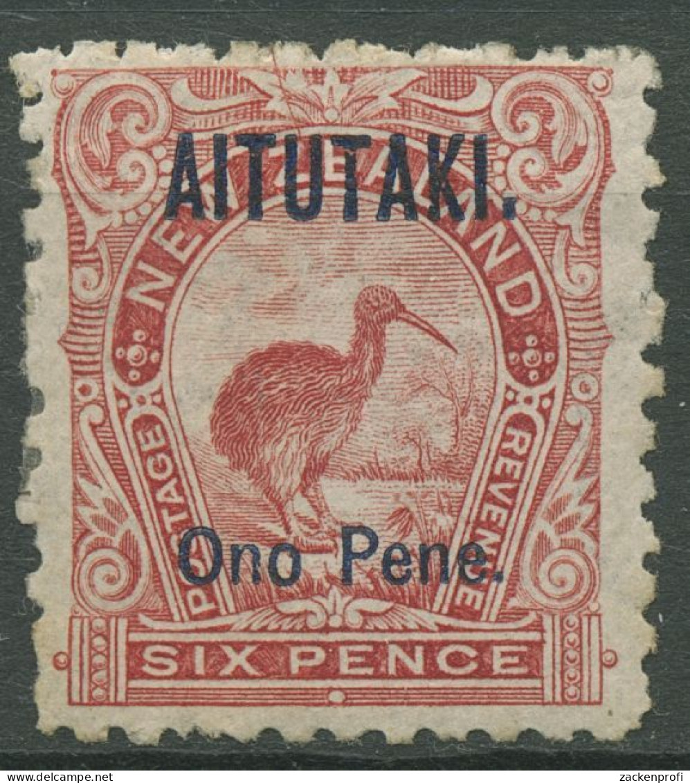 Aitutaki 1903 Vogel Kiwi 5 Mit Falz - Aitutaki