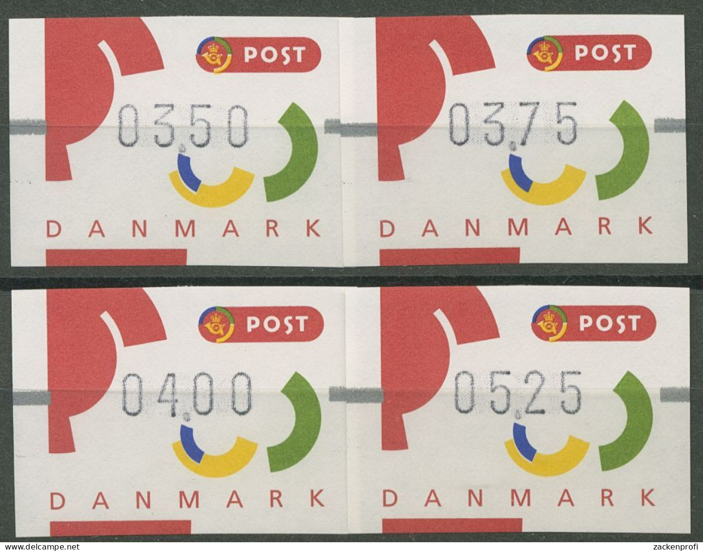 Dänemark ATM 1995 Segmente Portosatz ATM 3 S2 Postfrisch - Vignette [ATM]