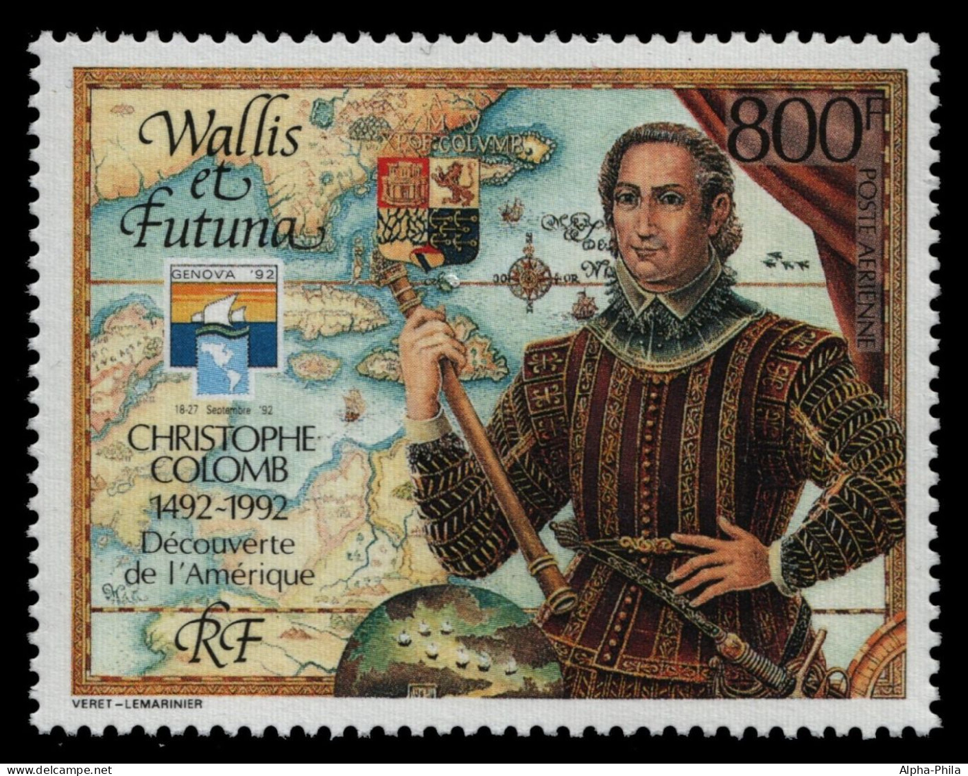 Wallis & Futuna 1992 - Mi-Nr. 625 ** - MNH - GENOVA `92 - Kolumbus - Ungebraucht
