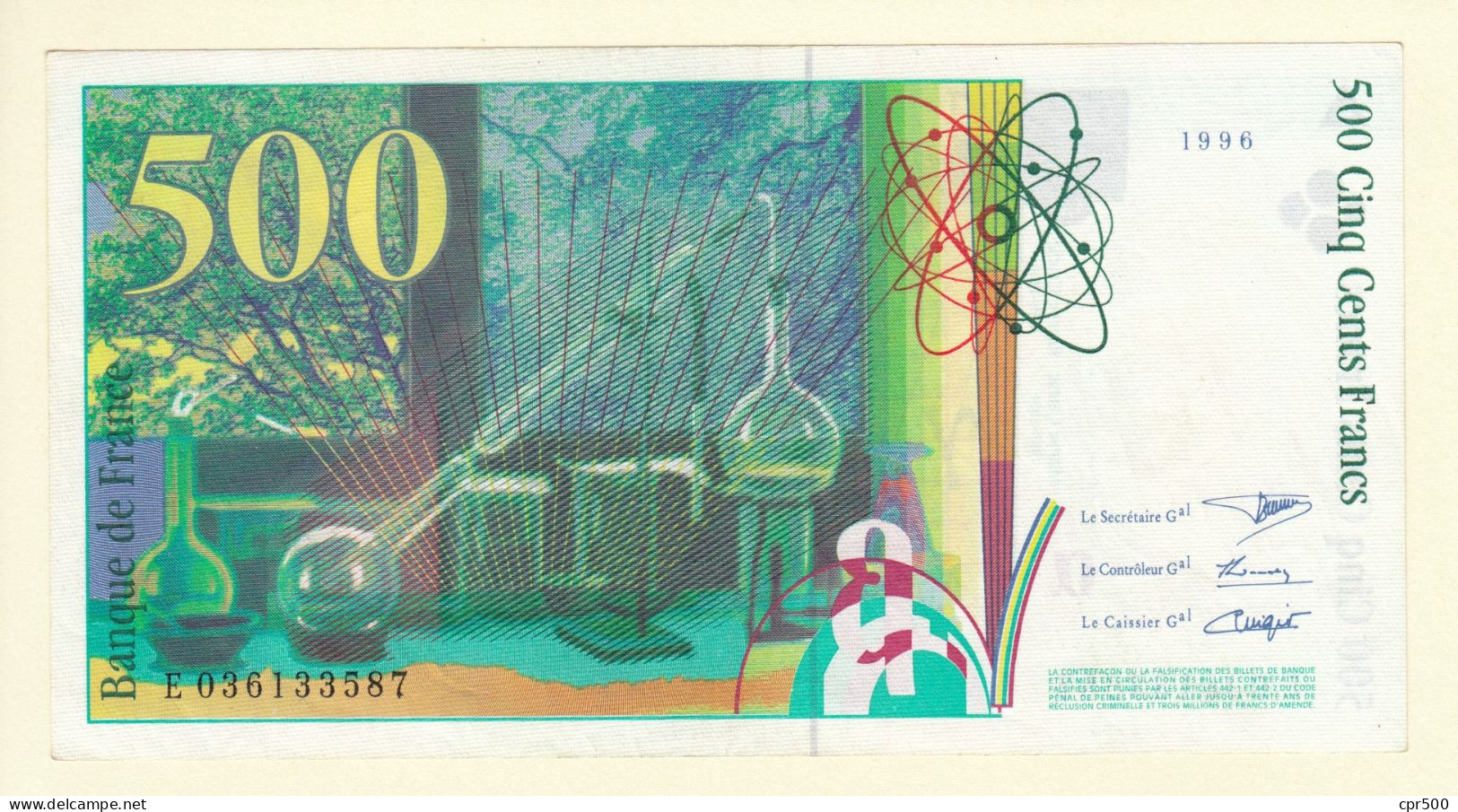 500 Francs PIERRE ET MARIE CURIE Sans Strap F.76f4.03 SUP - 500 F 1994-2000 ''Pierre En Marie Curie''